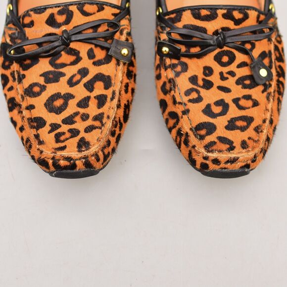 CLARKS DUNBAR DRIVER PONY HAIR SLIP-ON MOCCASIN LOAFERS LEOPARD PRINT WOMEN'S 8 - Picture 5 of 11